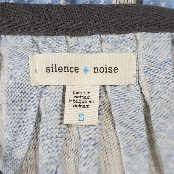 Silence + Noise Urban Outfitters Women tops sz S Blue white halter style soft - Picture 4 of 8